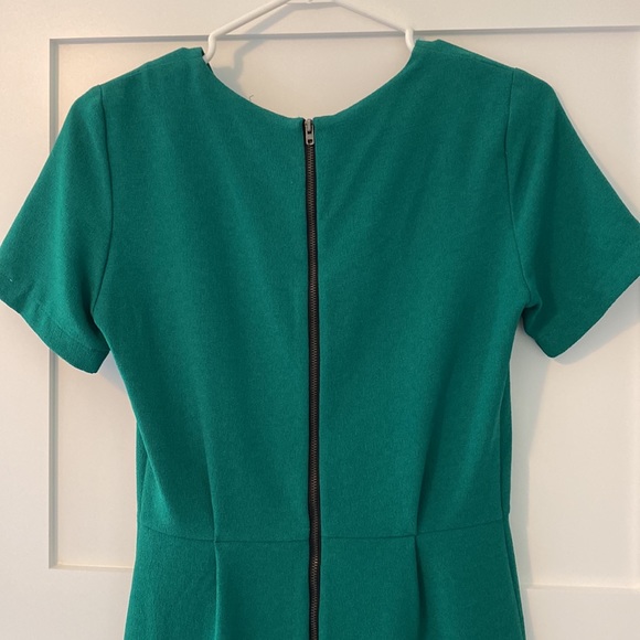 Topshop Fitted Emerald Green Dress - Picture 4 of 7